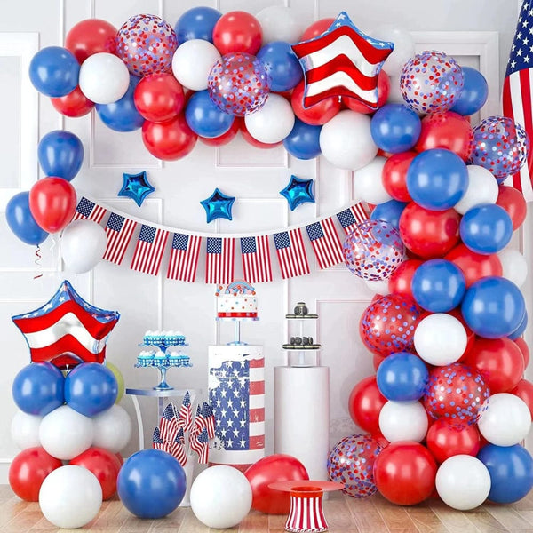 4th of July Foil Balloons Kits Patriotic Independence Day Balloons Party Supplies - GiftLab