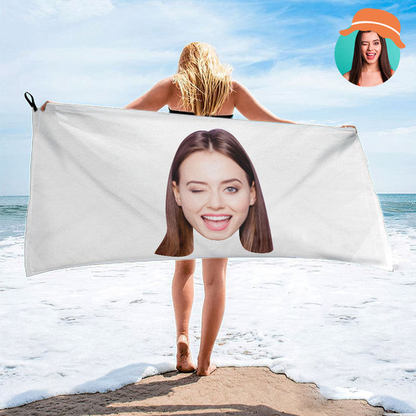 Custom Big Face Towel Personalized Photo Towel Funny Gift