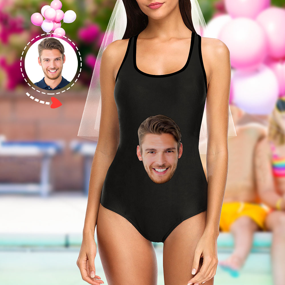 Custom Face Bathing Suit Personalized Swimsuit with Photo and Text Bri –  MyFaceSwimsuit