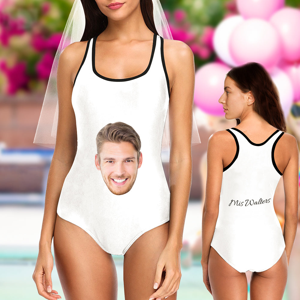 Custom Face Bathing Suit Personalized Swimsuit with Photo and Text